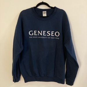 SUNY Geneseo Navy Crewneck Sweatshirt